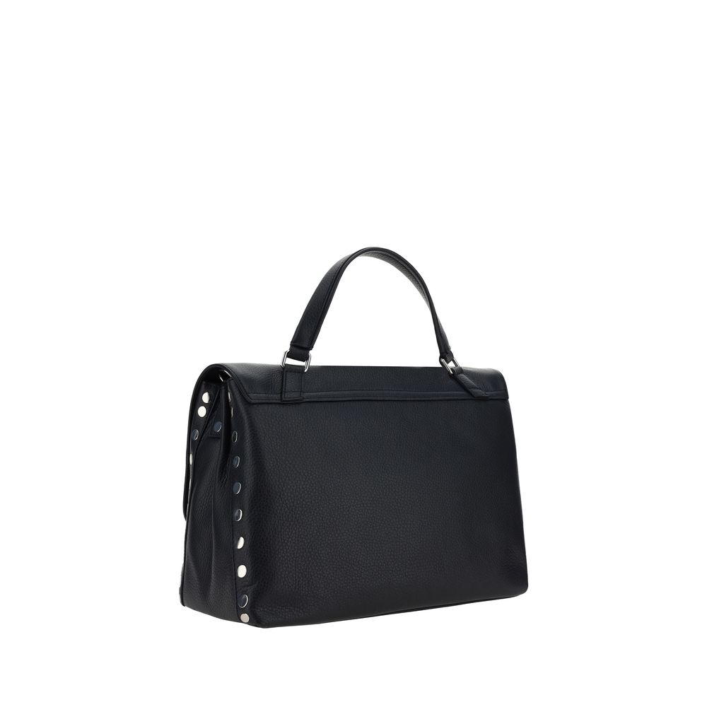 Zanellato Black Calf Leather Bos Taurus Shoulder Bag
