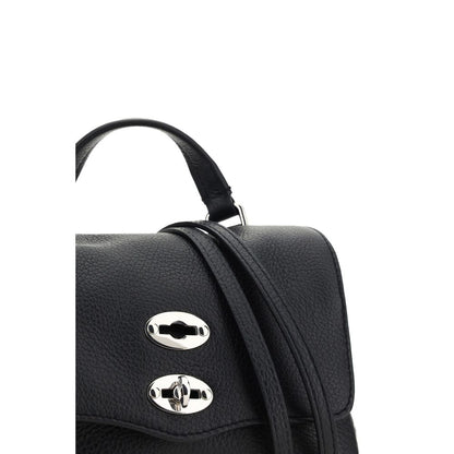 Zanellato Black Calf Leather Bos Taurus Shoulder Bag