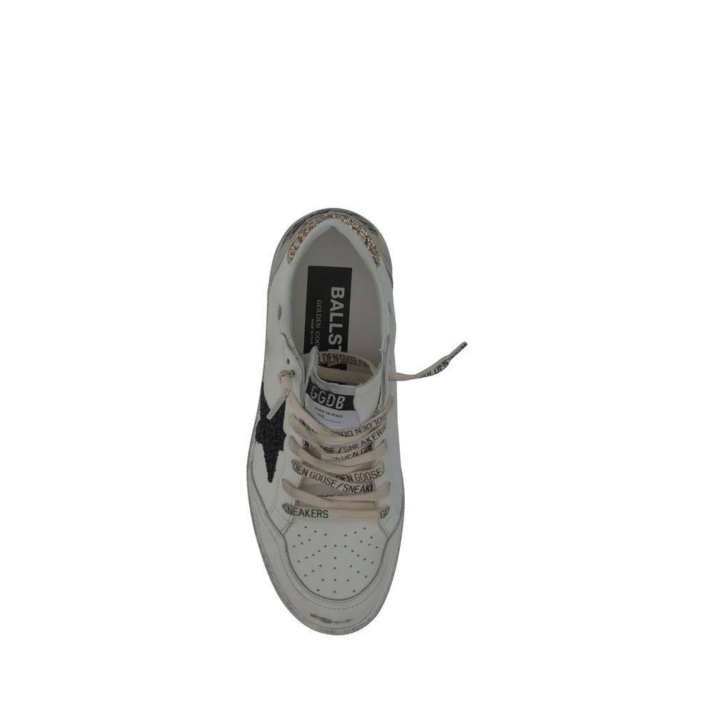 Golden Goose White Goatskin Low Top Sneakers