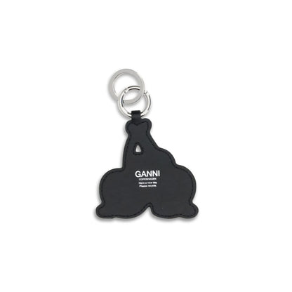 Ganni Red Recycled Leather Keychain