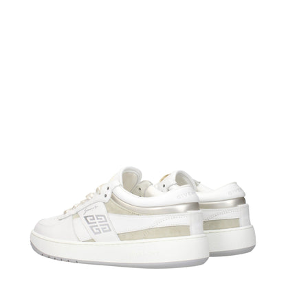 Givenchy White Leather Low Top Sneakers