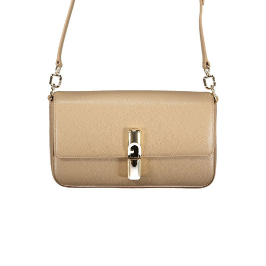 Furla Beige Leather Women's Shoulder Bag