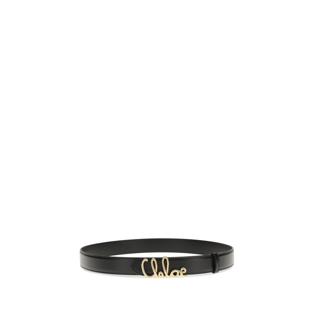 Chloé Black Calf Leather Bos Taurus Regular Belt