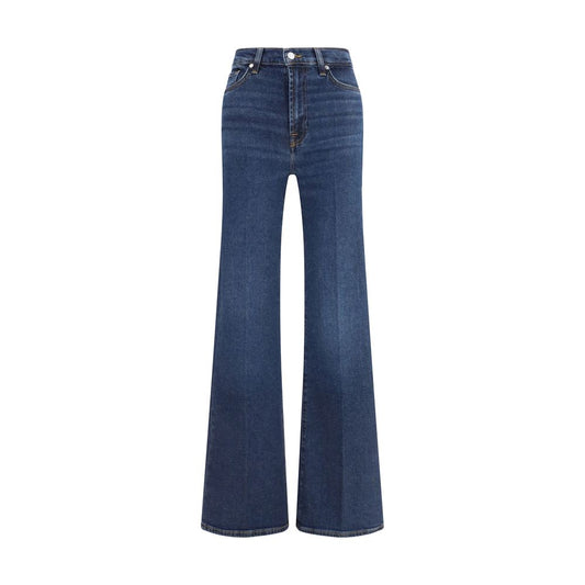 Jeans svasati in cotone blu 7FOR