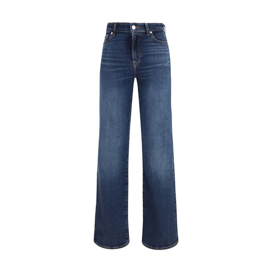 Jeans bootcut in cotone blu 7FOR