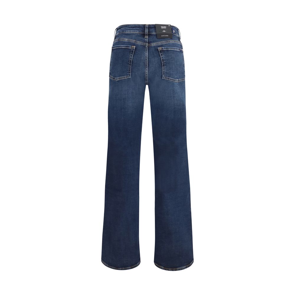 Jeans bootcut in cotone blu 7FOR