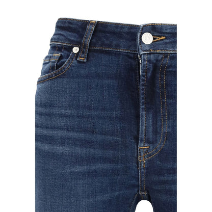 Jeans bootcut in cotone blu 7FOR