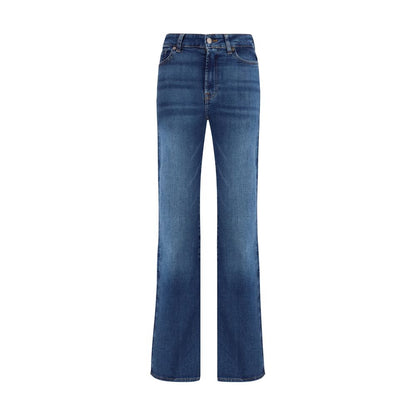 Jeans bootcut in cotone blu 7FOR
