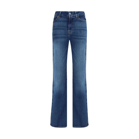 Jeans bootcut in cotone blu 7FOR