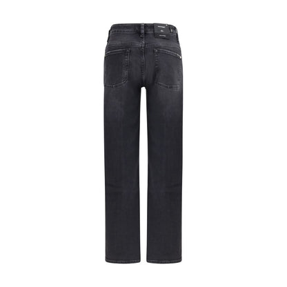 Jeans dritti in cotone nero 7FOR