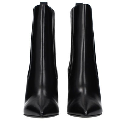 Valentino Garavani Black Leather Ankle Boots