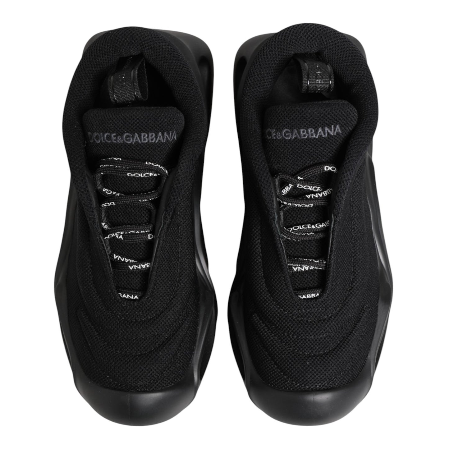 Dolce &amp; Gabbana Sneakers nere basse con motivo a onde