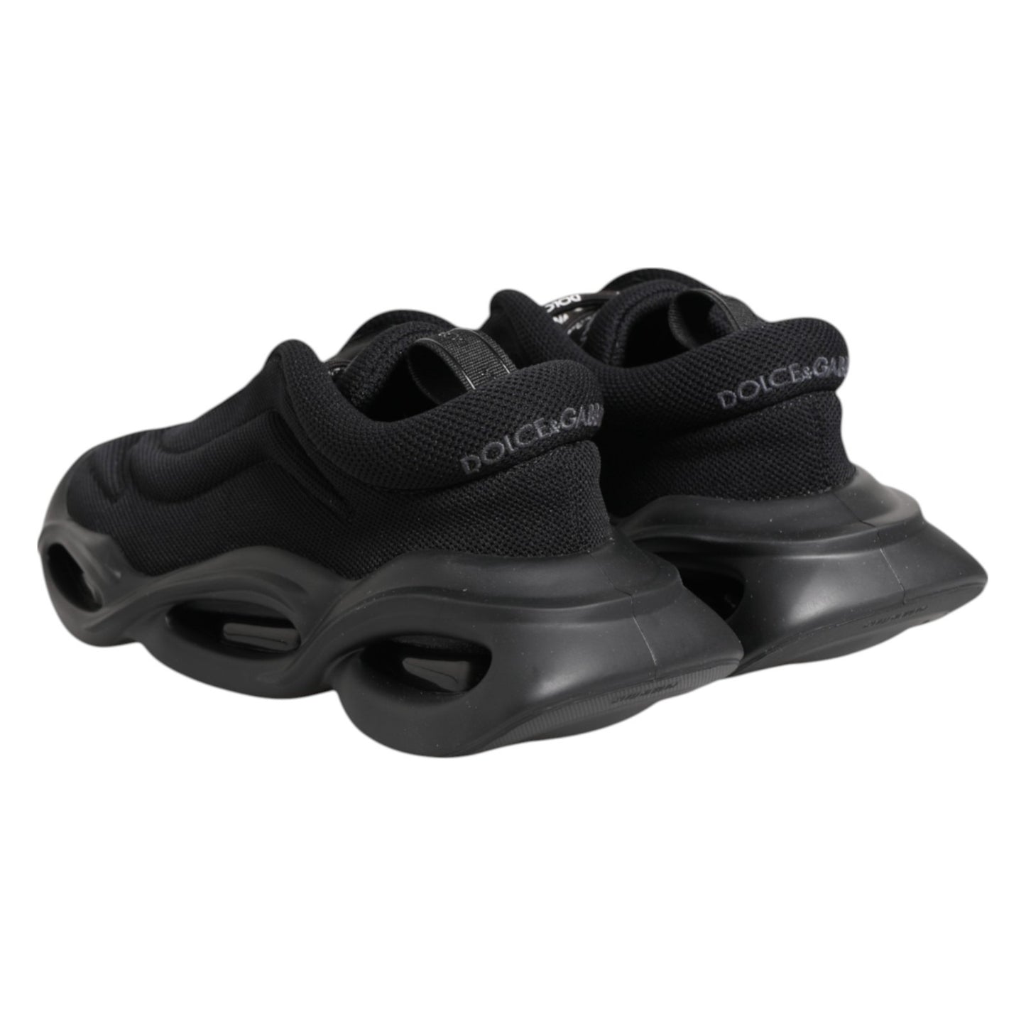 Dolce &amp; Gabbana Sneakers nere basse con motivo a onde