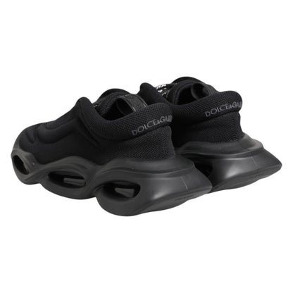 Dolce &amp; Gabbana Sneakers nere basse con motivo a onde